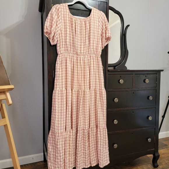 Cottagecore Pink Gingham Dress - Picture 6 of 10